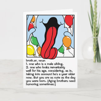 Cartão Feliz aniversário, irmão