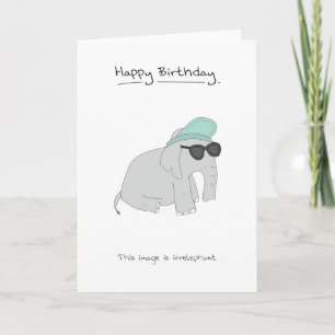 Cartão Feliz aniversário - Irrelephant