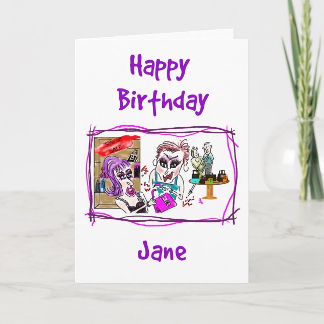 Cartão Feliz aniversário - Jane (Frente)