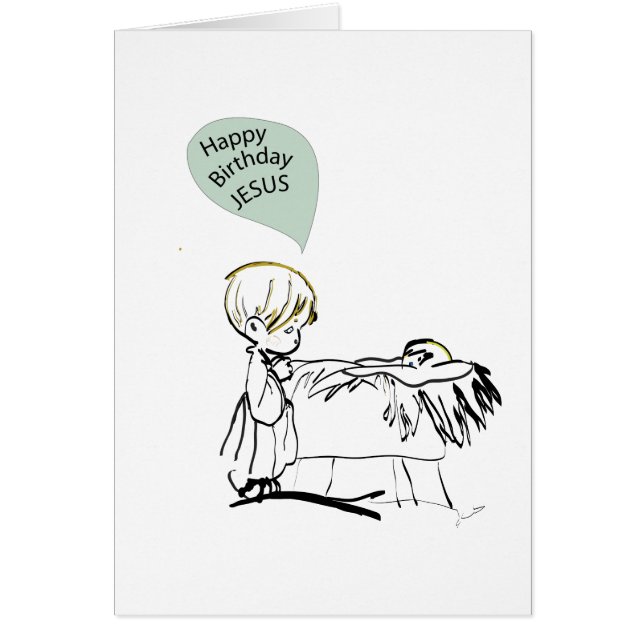 Cartão feliz aniversario jesus (Frente)