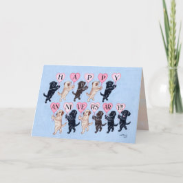 Cartão Feliz Aniversário Labradores