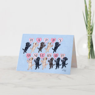 Cartão Feliz Aniversário Labradores