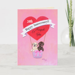 Cartão Feliz Aniversário Labradores