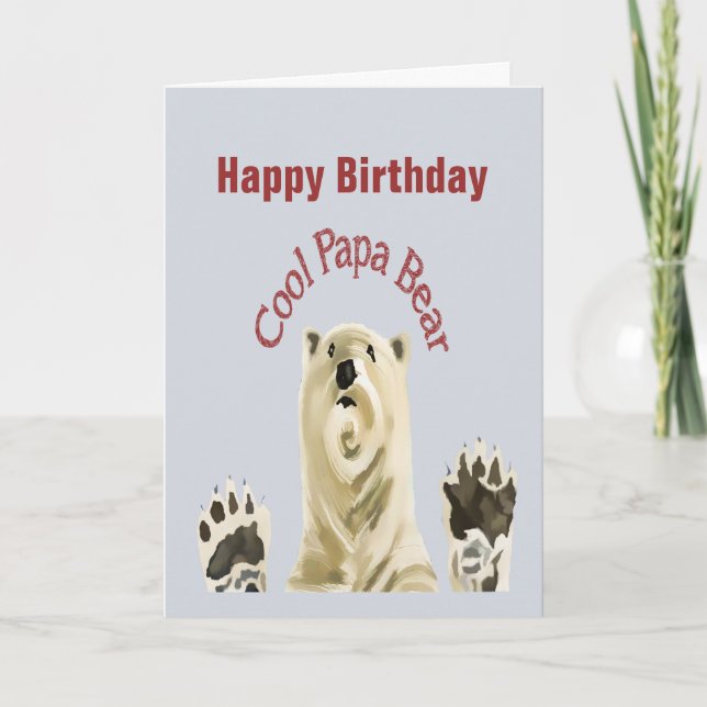 Cartão Feliz aniversário Legal Papá Bear Dentro (Frente)