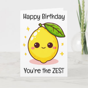 Cartão Feliz Aniversário Limão Você É O Zesto