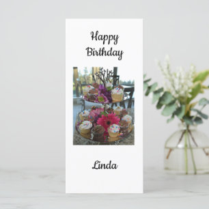 Cartão Feliz aniversário Linda
