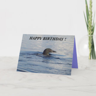 Cartão Feliz Aniversário, Loon Saudações