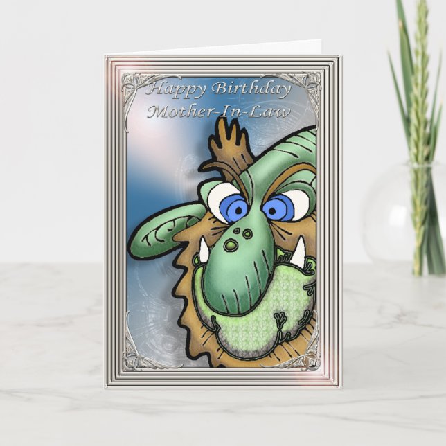 Cartão Feliz Aniversário, Madre em Direito, Humoroso (Frente)