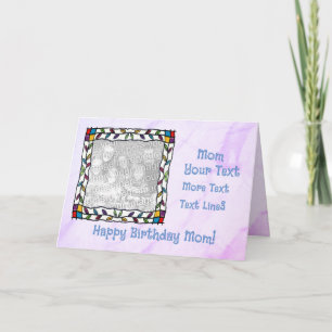 Cartão Feliz aniversário mãe