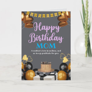 Cartão Feliz aniversário mãe