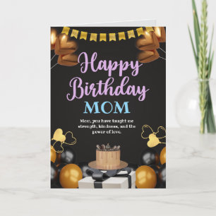 Cartão Feliz aniversário mãe