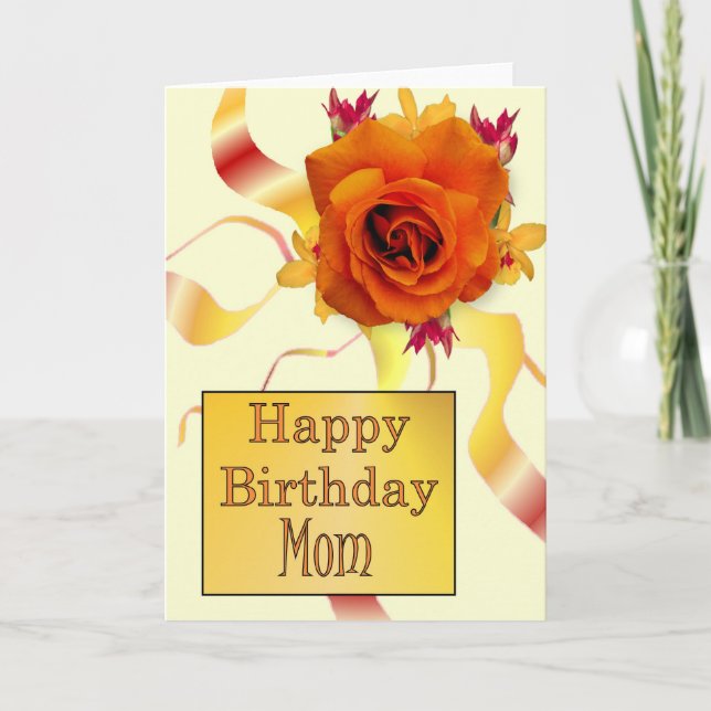 Cartão Feliz aniversário mãe (Frente)