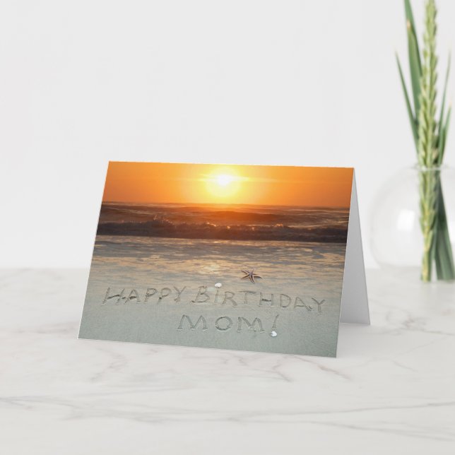 Cartão Feliz aniversário, mãe! (Frente)