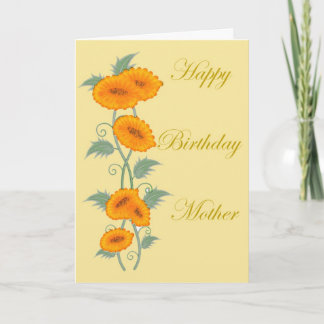 Cartão Feliz aniversário Mãe