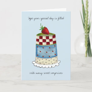Cartão Feliz Aniversário Mãe ou Qualquer Idade ou Nome