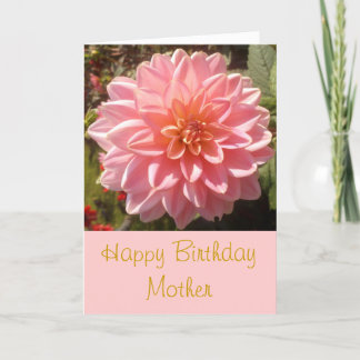Cartão Feliz Aniversário Mãe Rosa Dahlia Personaliza