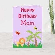 Feliz Aniversário Mãe Safari Leão Sua Foto Dentro