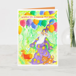Cartão Feliz Aniversário Magia