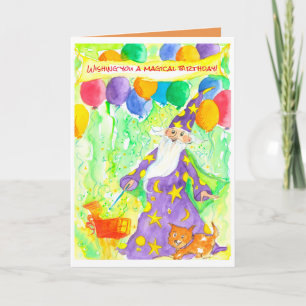 Cartão Feliz Aniversário Magia