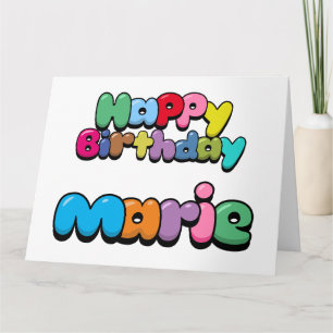 Cartão Feliz aniversário Marie