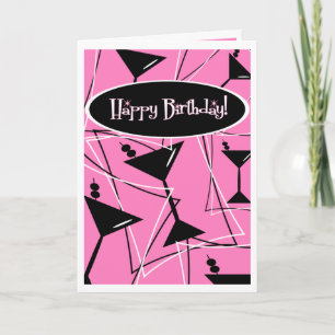 Cartão Feliz Aniversário Martini A Rosa