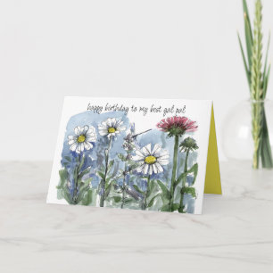 Cartão Feliz Aniversário Melhor Jardim de Flores Gal Pal 