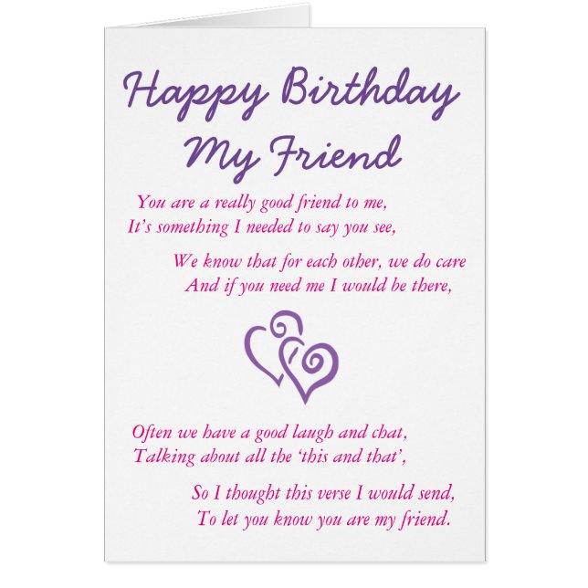 Cartão Feliz aniversario meu amigo (Frente)