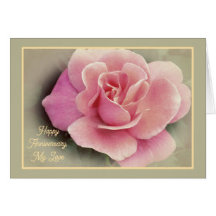 Cartão Feliz Aniversário, Meu Amor/Rosa Rosa Rosa