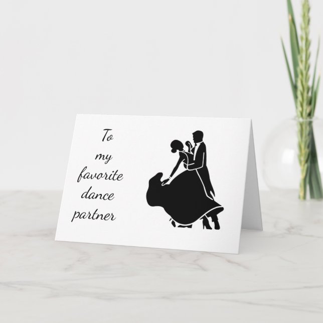 CARTÃO FELIZ ANIVERSÁRIO "MEU PARCEIRO DE DANÇA FAVORITA" (Frente)