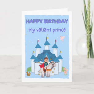 Cartão Feliz Aniversário Meu Príncipe/ Filho/Irmão/Menino