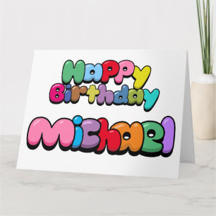Cartão Feliz aniversário Michael