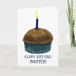 Cartão Feliz aniversário Muffin