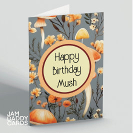 Cartão Feliz aniversário Mush