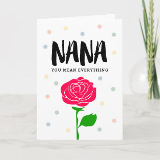 Cartão Feliz aniversario Nana, você significa tudo