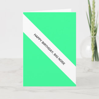 Cartão feliz aniversario, nariz grande