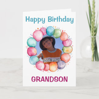 Cartão Feliz Aniversário Neto Foto Personalizada