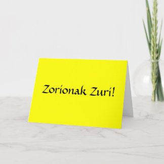 Cartão Feliz aniversario no Basque!