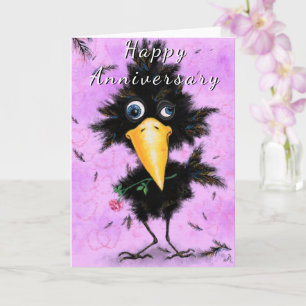 Cartão Feliz Aniversário - No Corvo do Amor - Romântico