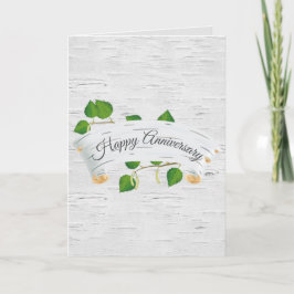 Cartão Feliz Aniversário No Pergaminho Da Árvore De Anive