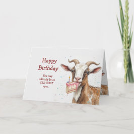 Cartão Feliz Aniversário Oficialmente Cabra Velha que ama