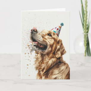Cartão Feliz aniversário - Ouro de varejo