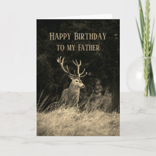 Cartão Feliz Aniversário Padre Mais Deer Todo Ano