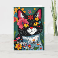 Feliz Aniversário | Página de colorir de gato dent