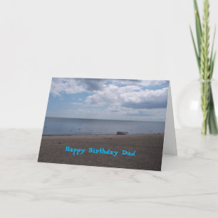 Cartão Feliz Aniversário Pai Barco a Remo
