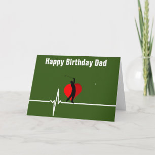 Cartão Feliz Aniversário Pai Golfeista Pai