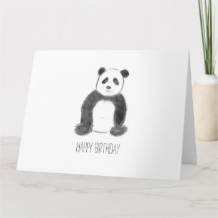 Cartão Feliz aniversário panda
