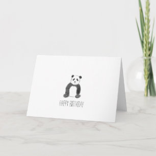 Cartão Feliz aniversário panda