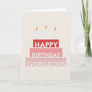 Cartão Feliz Aniversário — Papel maravilhoso cortado rosa