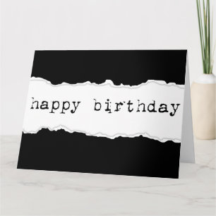 Cartão feliz aniversário (papel rasgado)