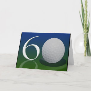 Cartão Feliz Aniversário para a doca de golfe de 60 anos